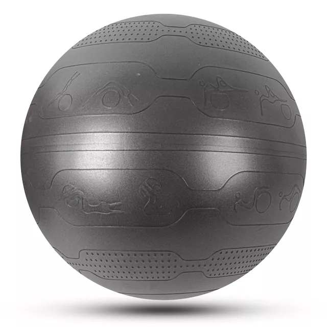 Гимнастическа топка inSPORTline Stretch Ball 75 см - мока мус - черен