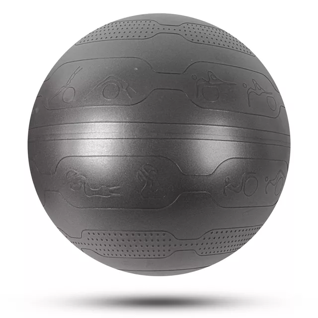 Гимнастическа топка inSPORTline Stretch Ball 65 см - черен - черен