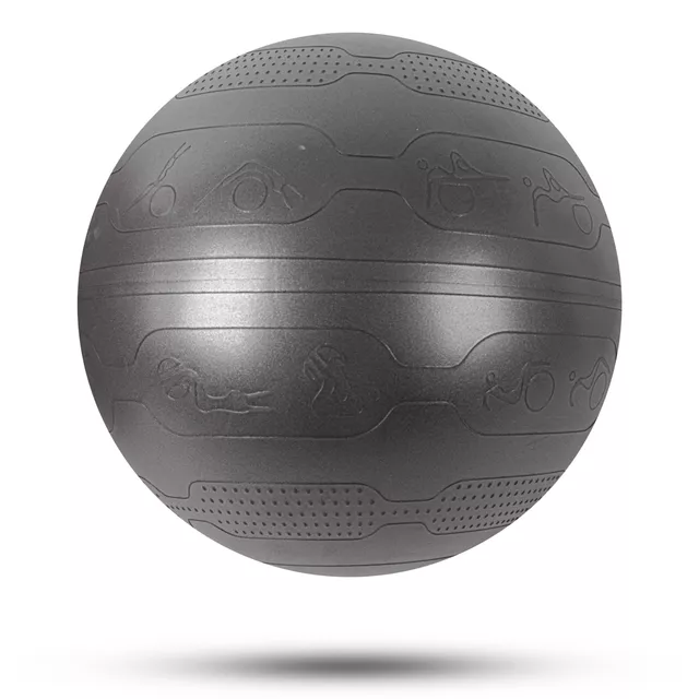 Гимнастическа топка inSPORTline Stretch Ball 55 см - мока мус - черен