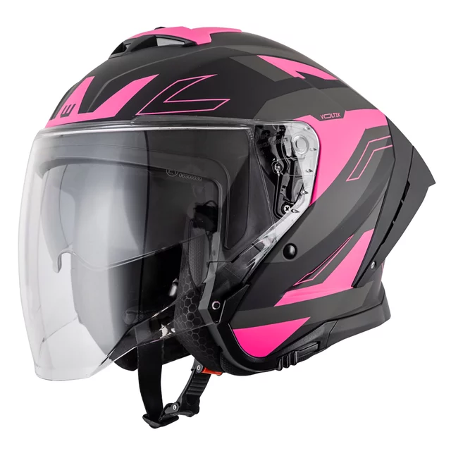 Мото каска W-TEC Voltik Shockrose - розов