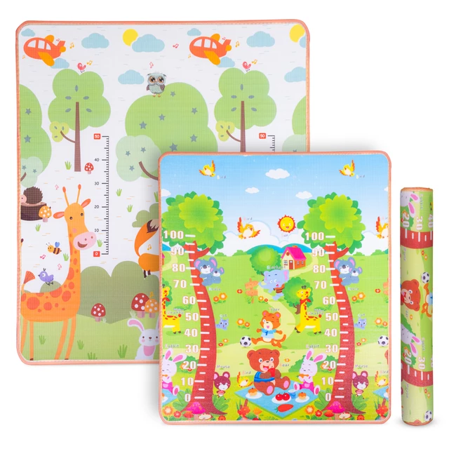 Детско килимче за игра inSPORTline Lhotino 150x180x1,5 см - река/океан - жираф/дърво
