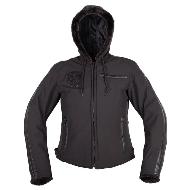 Дамско мото яке Softshell W-TEC Prothara - черен - черен