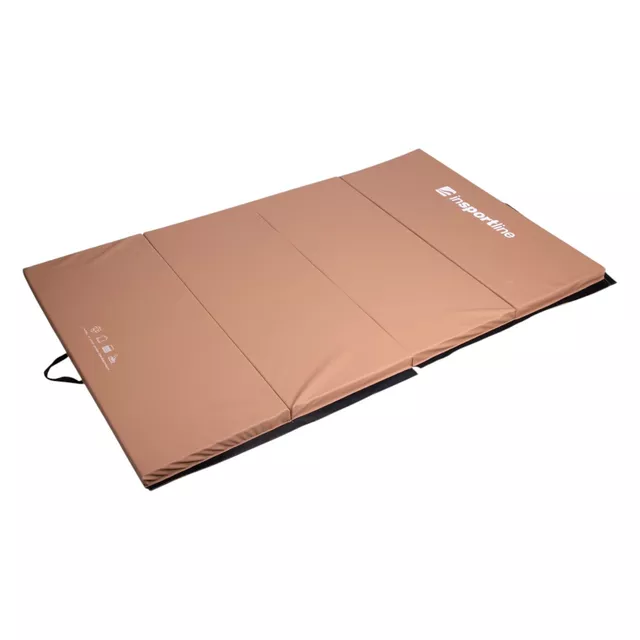 Сгъваема постелка за гимнастика inSPORTline Kvadfold 200x120x5 см - червен
