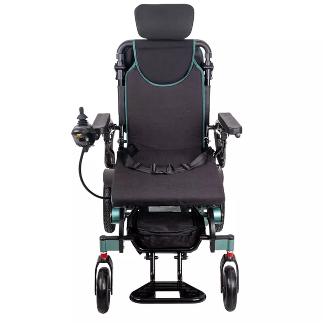 Електрическа инвалидна количка inSPORTline Hawkie Evo II с регулируема облегалка 700W﻿ - сребрист