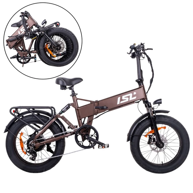 Електрически велосипед fat bike inSPORTline ISL Baxom 840Wh 20" - Deep Coffee