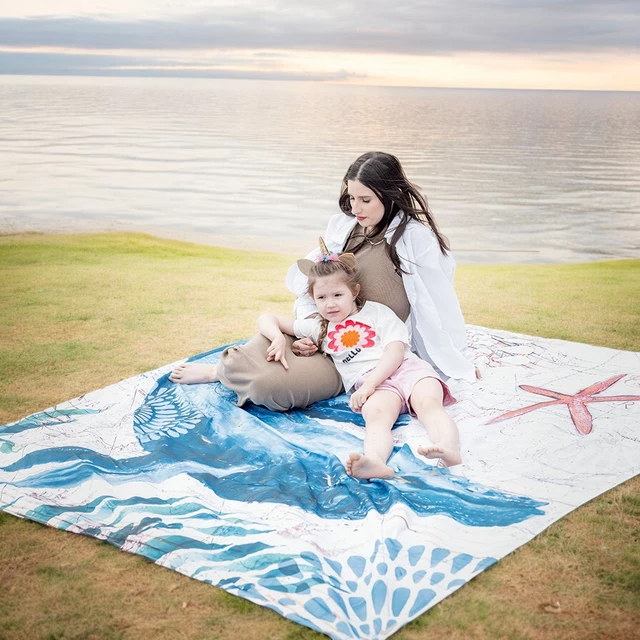 Одеяло за пикник inSPORTline Maritino 208x197 cм - turtle