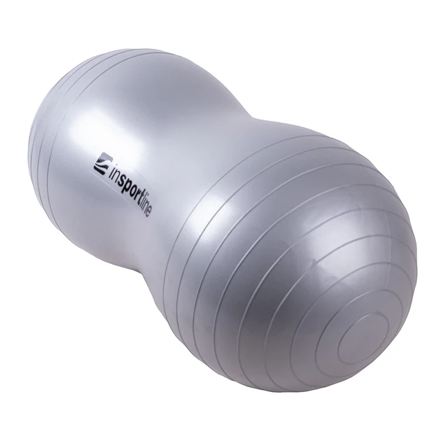 Гимнастическа топка фъстък inSPORTline Peanut Ball 50 cm - сиво