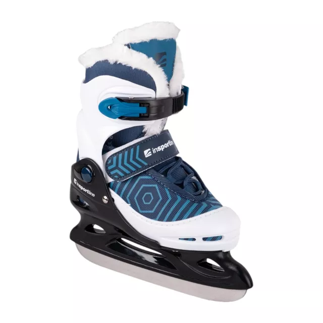 Детски кънки за лед inSPORTline Izaky Pro с подплата, Син