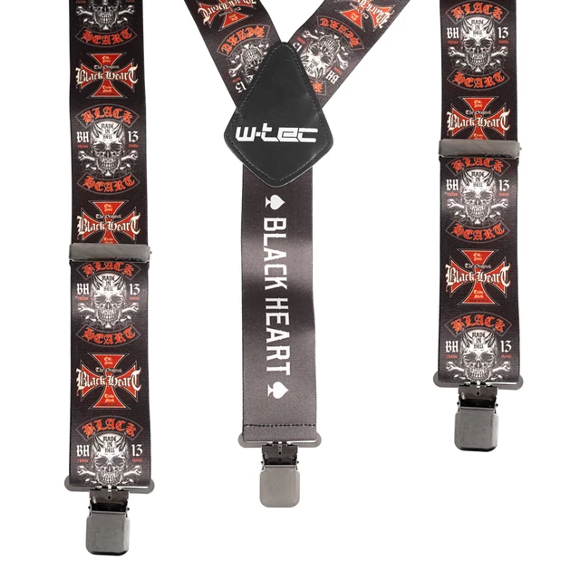 Тиранти W-TEC Black Heart Suspenders - Warhawk - Cross Skull
