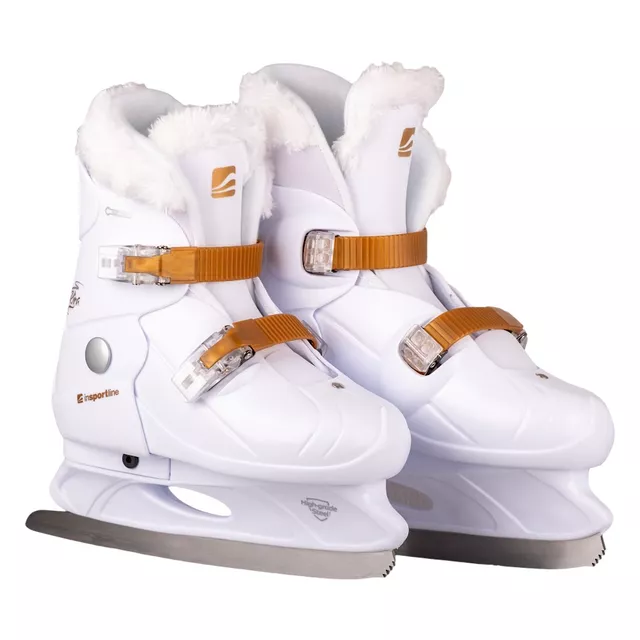 Кънки за лед inSPORTline Kira Pro с подплата, Бял