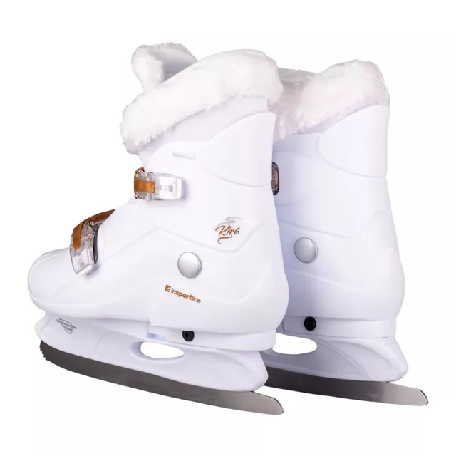 Кънки за лед inSPORTline Kira Pro с подплата, Бял