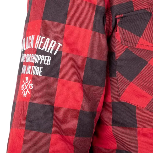 Мото риза W-TEC Black Heart Rattlesneak - zeleno-černá kostkovaná