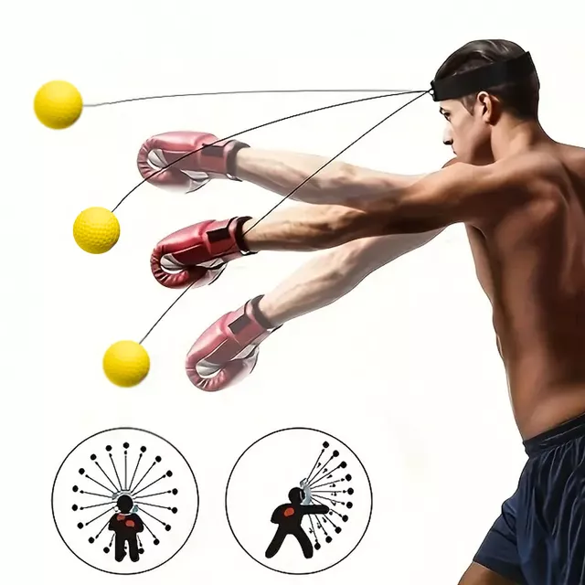 Боксова рефлексна топка с лента за глава inSPORTline Respell Light 18 грама