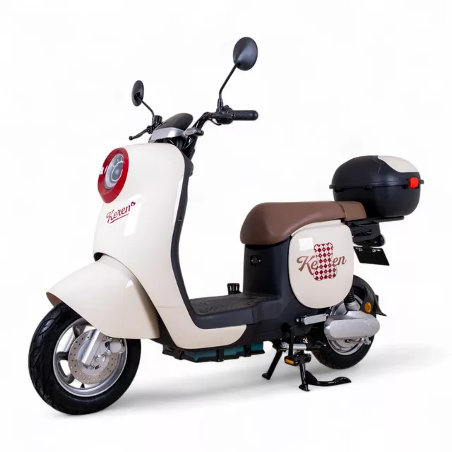 Електрически скутер Keren Beike 10 - hnědo-červená - hnědo-červená