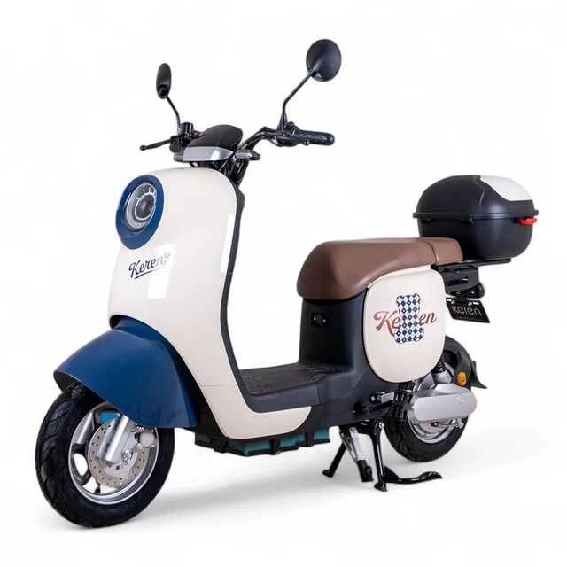 Електрически скутер Keren Beike 10 - hnědo-červená - hnědo-modrá