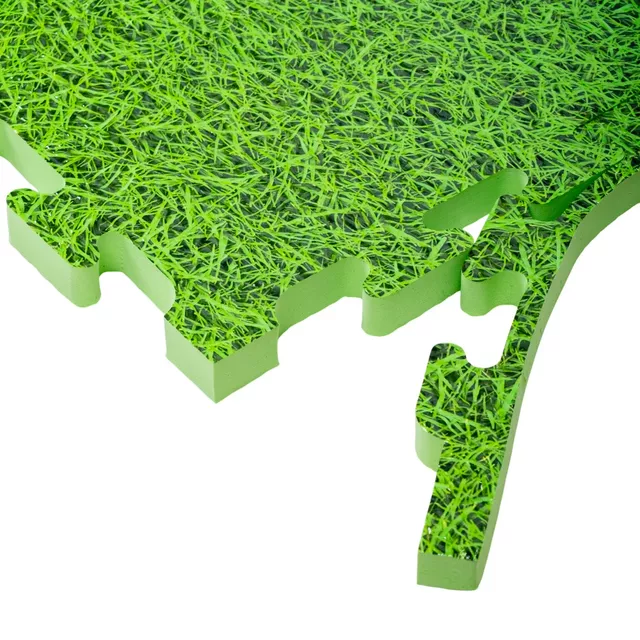Пъзел татами настилка inSPORTline Zemalpro 100x100x2 cm - motiv trávníku