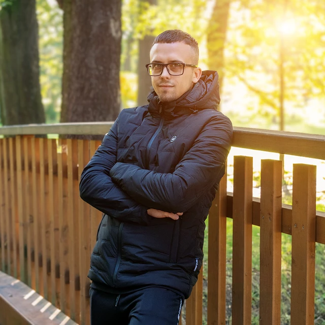 Мъжко яке с подгряване W-TEC HEATborg - черен