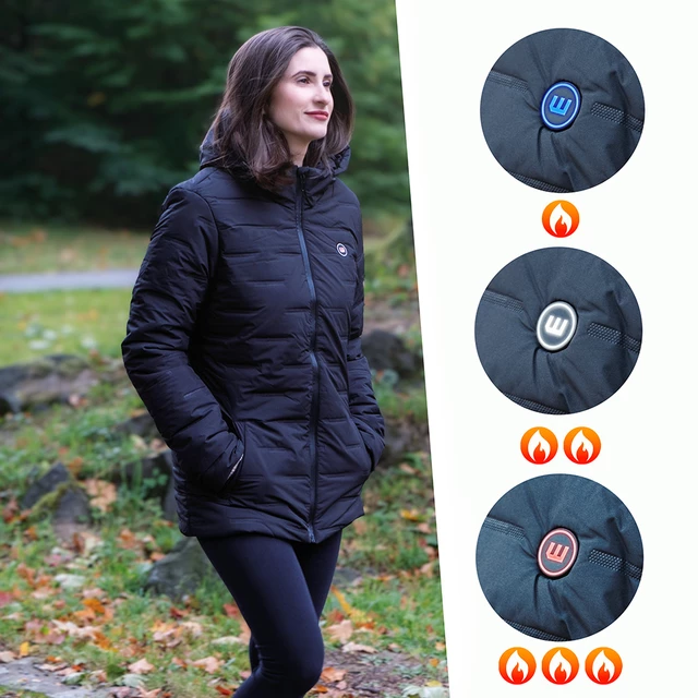 Дамско яке с подгряване W-TEC HEATborg Lady - черен