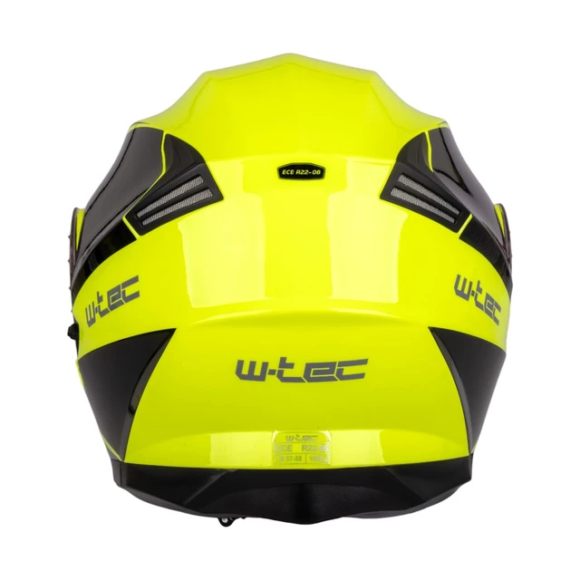 Мото каска W-TEC Banelmeda - šedo-černo-fluo žlutá