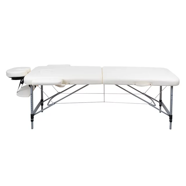 Алуминиева масажна маса inSPORTline Morrani 186 × 60 × 62.5–85.5 см - сметана