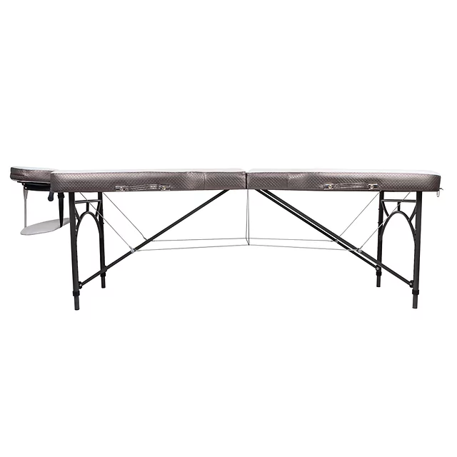 Алуминиева масажна маса inSPORTline Kiyora 186x70x62,5-85,5 cm - бял сив