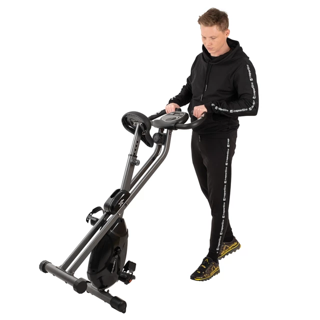 Сгъваем велоергометър inSPORTline Xbike - черен