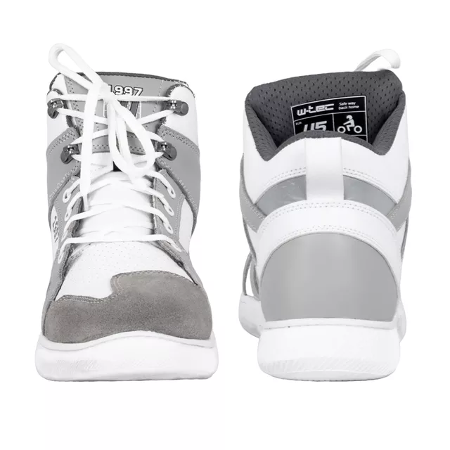 Мото боти W-TEC Arimes - бял сив