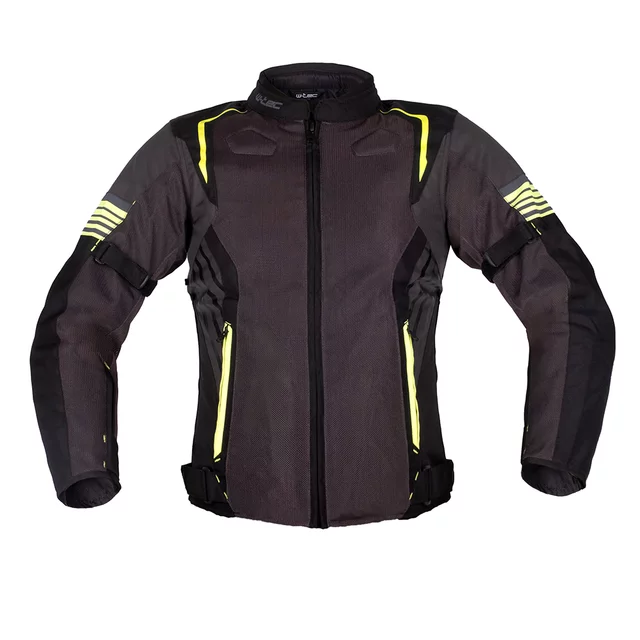 Мъжко лятно мото яке W-TEC Pelyes - сиво - šedá-fluo