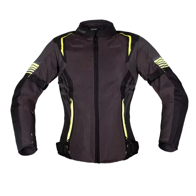 Дамско лятно мото яке W-TEC Jelsa - Сив-Жълт - šedá-fluo - šedá-fluo