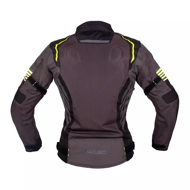 Дамско лятно мото яке W-TEC Jelsa - Сив-Жълт - šedá-fluo