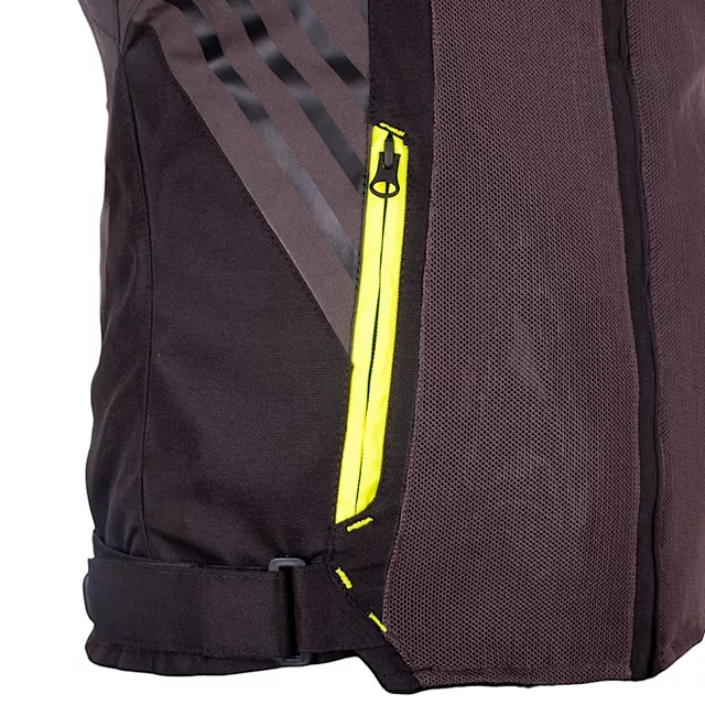 Дамско лятно мото яке W-TEC Jelsa - Сив-Жълт - šedá-fluo