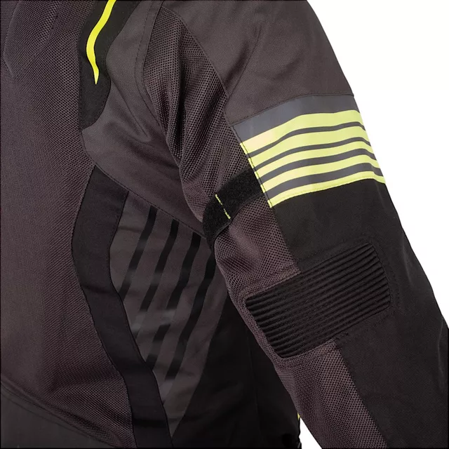 Дамско лятно мото яке W-TEC Jelsa - Сив-Жълт - šedá-fluo