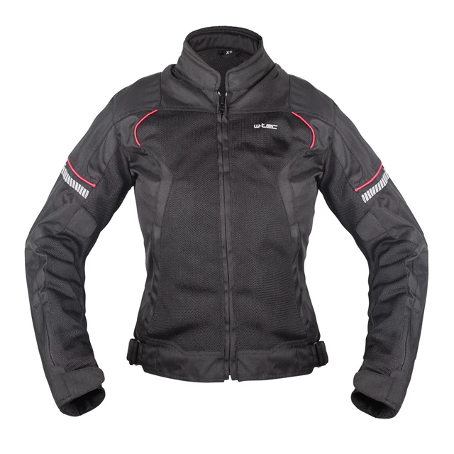 Дамско лятно мото яке W-TEC Martix Lady - черно-розов - черен