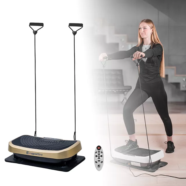 Вибрираща платформа inSPORTline Devyn - champagne