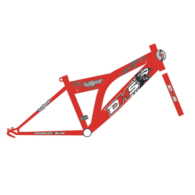 Kids bike DHS Tiger 2021 - червен