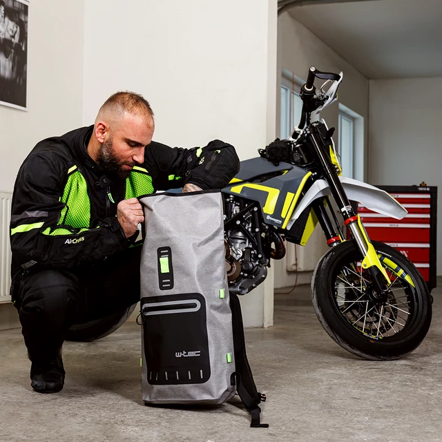 Мъжко мото яке W-TEC Aircross - черно-златисто