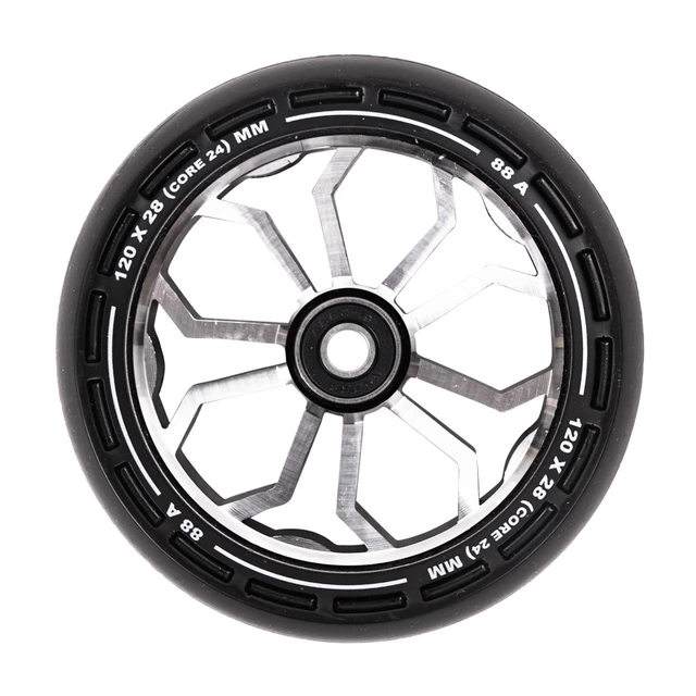 Колела за тротинетка LMT XL 120 mm с ABEC 9 лагери - черен - черен