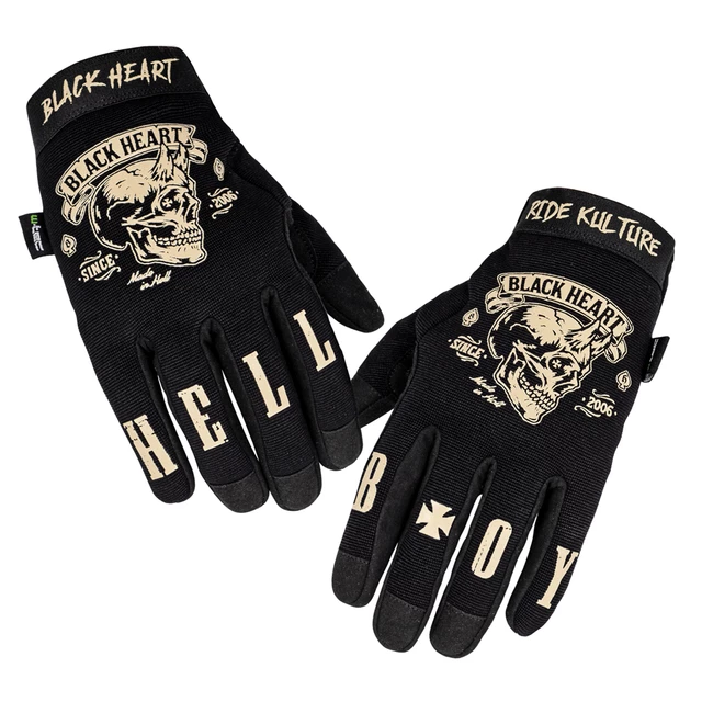 Мото ръкавици W-TEC Black Heart Rioter - черен - черен