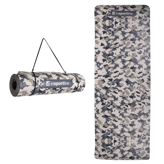 Постелка inSPORTline Camu 173x61x0,4 cm - Маскировъчно сиво - Маскировъчно сиво