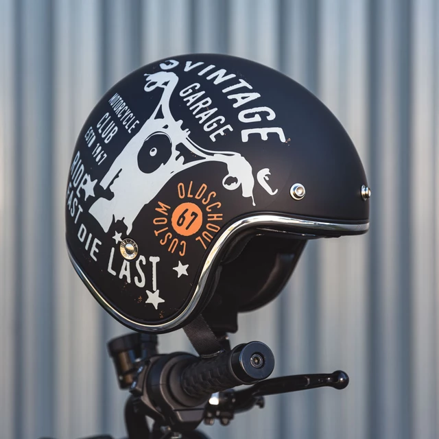 Мото каска W-TEC Café Racer - Vintage Garage