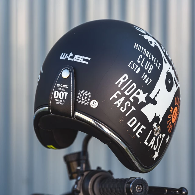 Мото каска W-TEC Café Racer - Vintage Garage