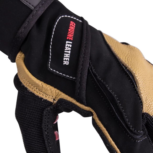 Кожени фитнес ръкавици inSPORTline Trituro - черен-жълт