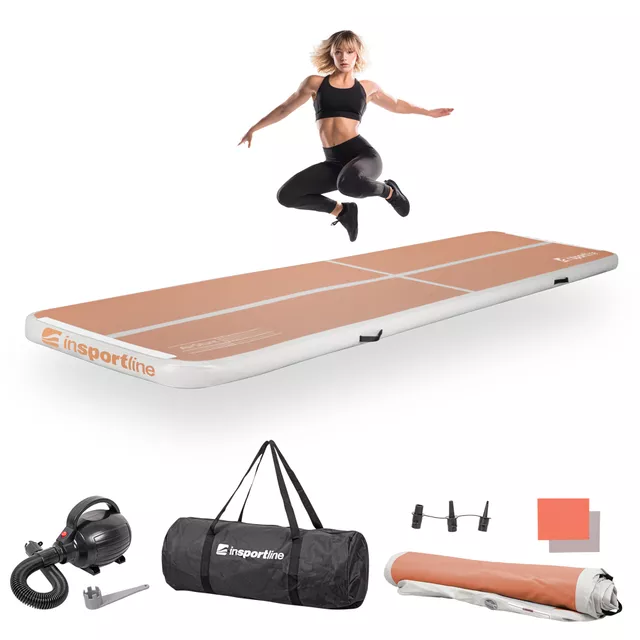 Тренировъчна постелка и помпа inSPORTline Airstunt 400x100 см