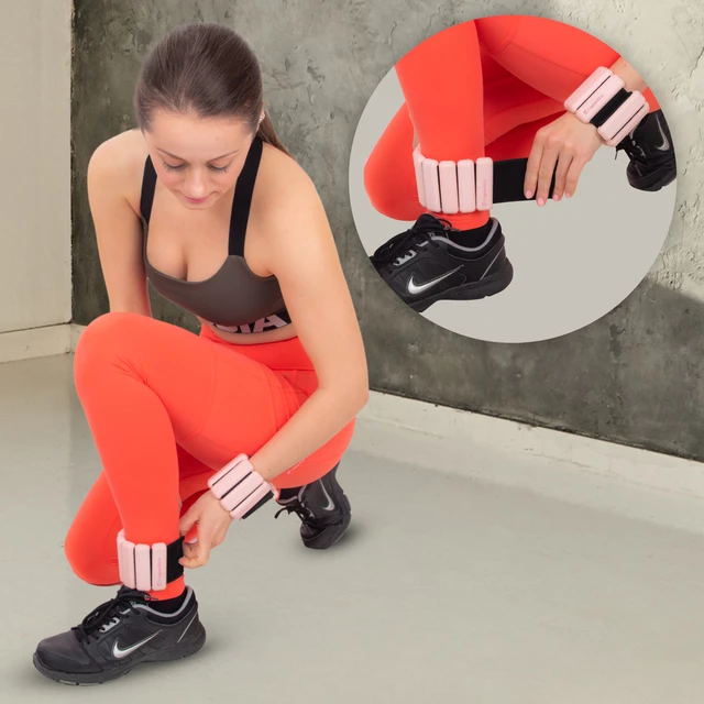 Фитнес тежести за китка/глезен inSPORTline Brace 2 x 0,5 кг - черен