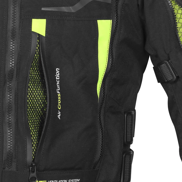 Мъжко мото яке W-TEC Aircross - черно-златисто