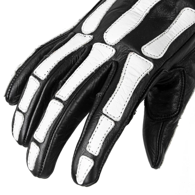 Мото ръкавици W-TEC Classic - White Bones черен
