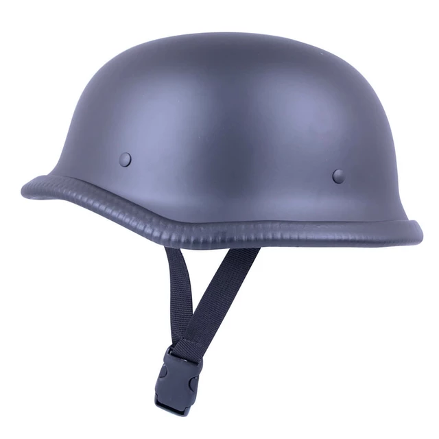 Ретро мото каска Sodager DH-001 - черен гланц
