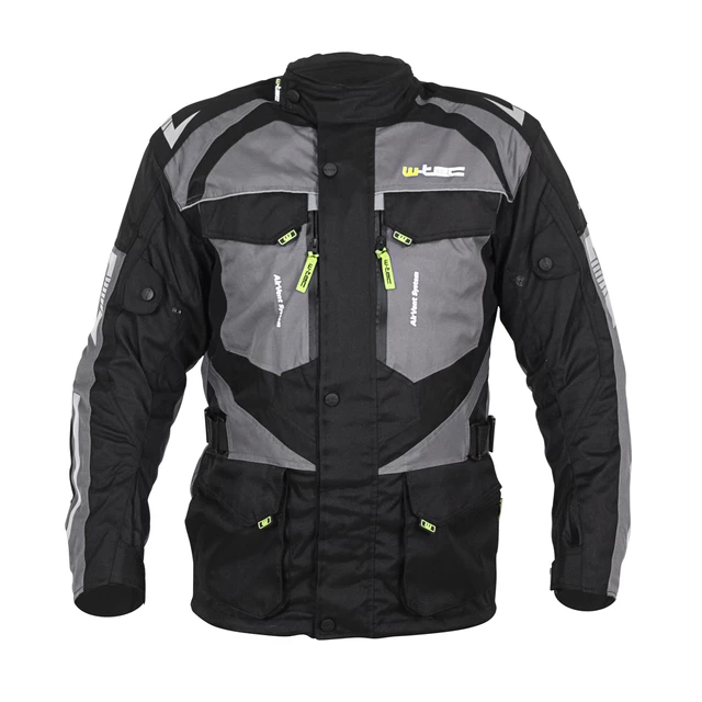 Мъжко мото яке  W-TEC Burdys Evo - черен-сив - черен-сив