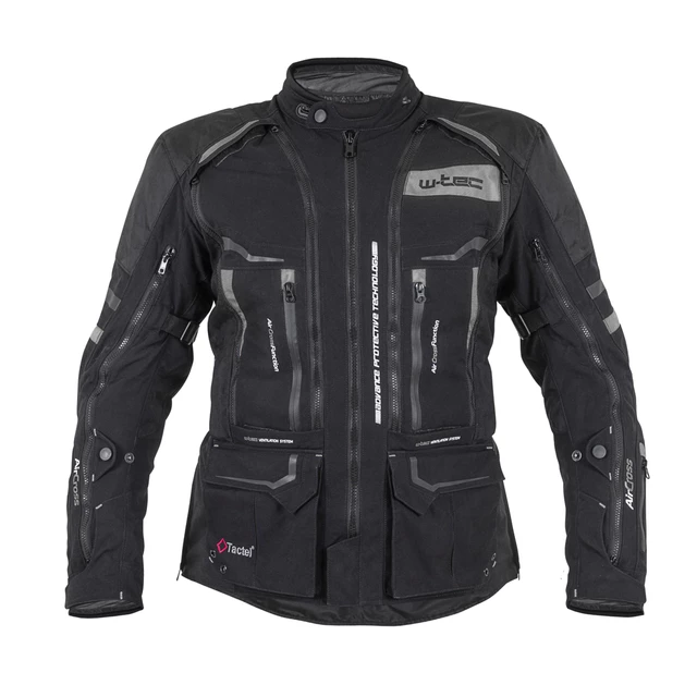 Мъжко мото яке W-TEC Aircross - черно-златисто