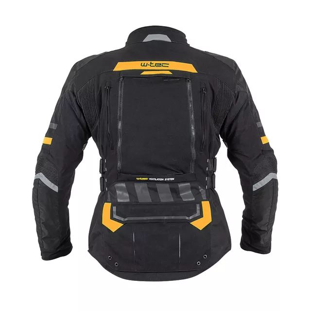 Мъжко мото яке W-TEC Aircross - черно-златисто